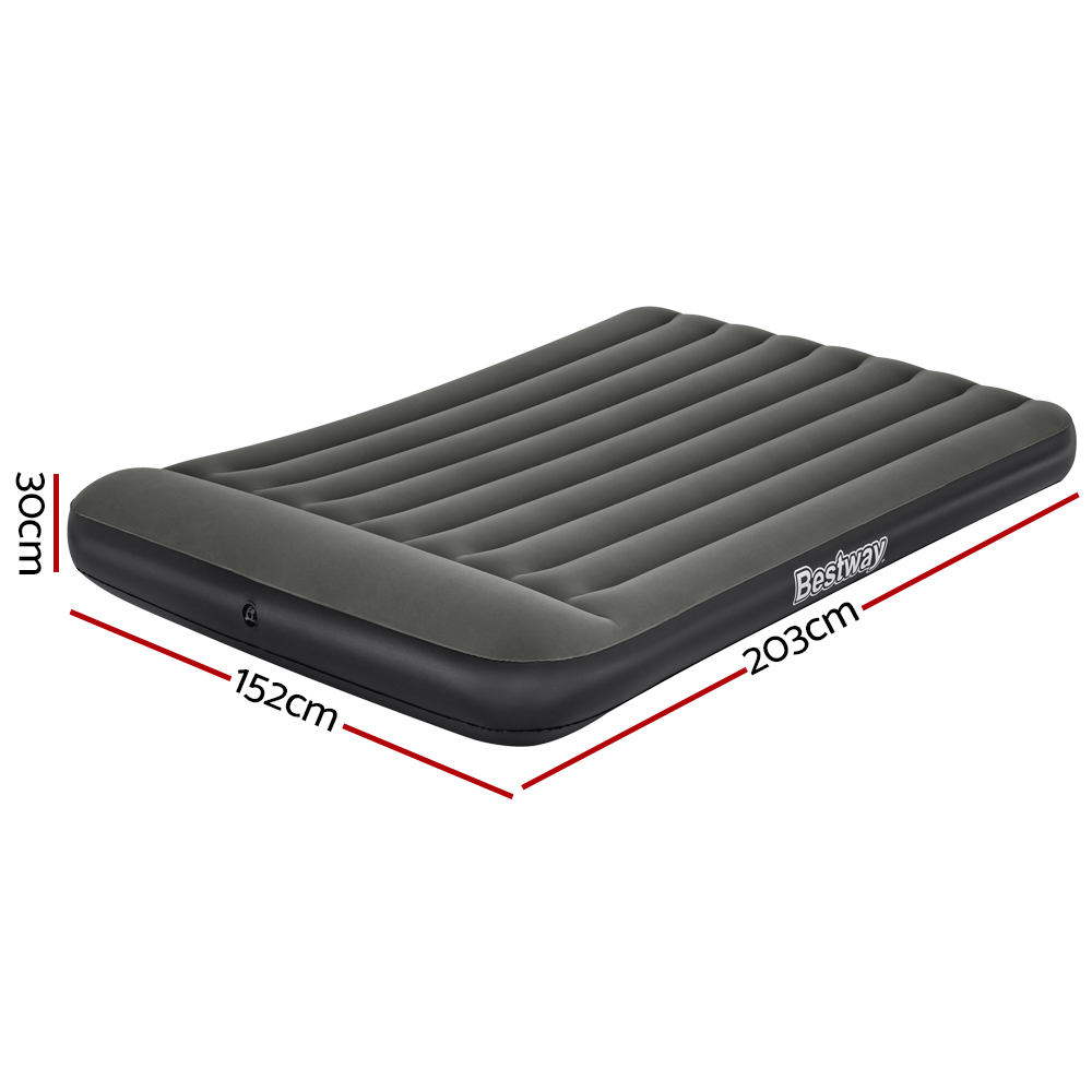 Bestway Air Mattress Queen Inflatable Bed 30cm Airbed Grey - Image 2
