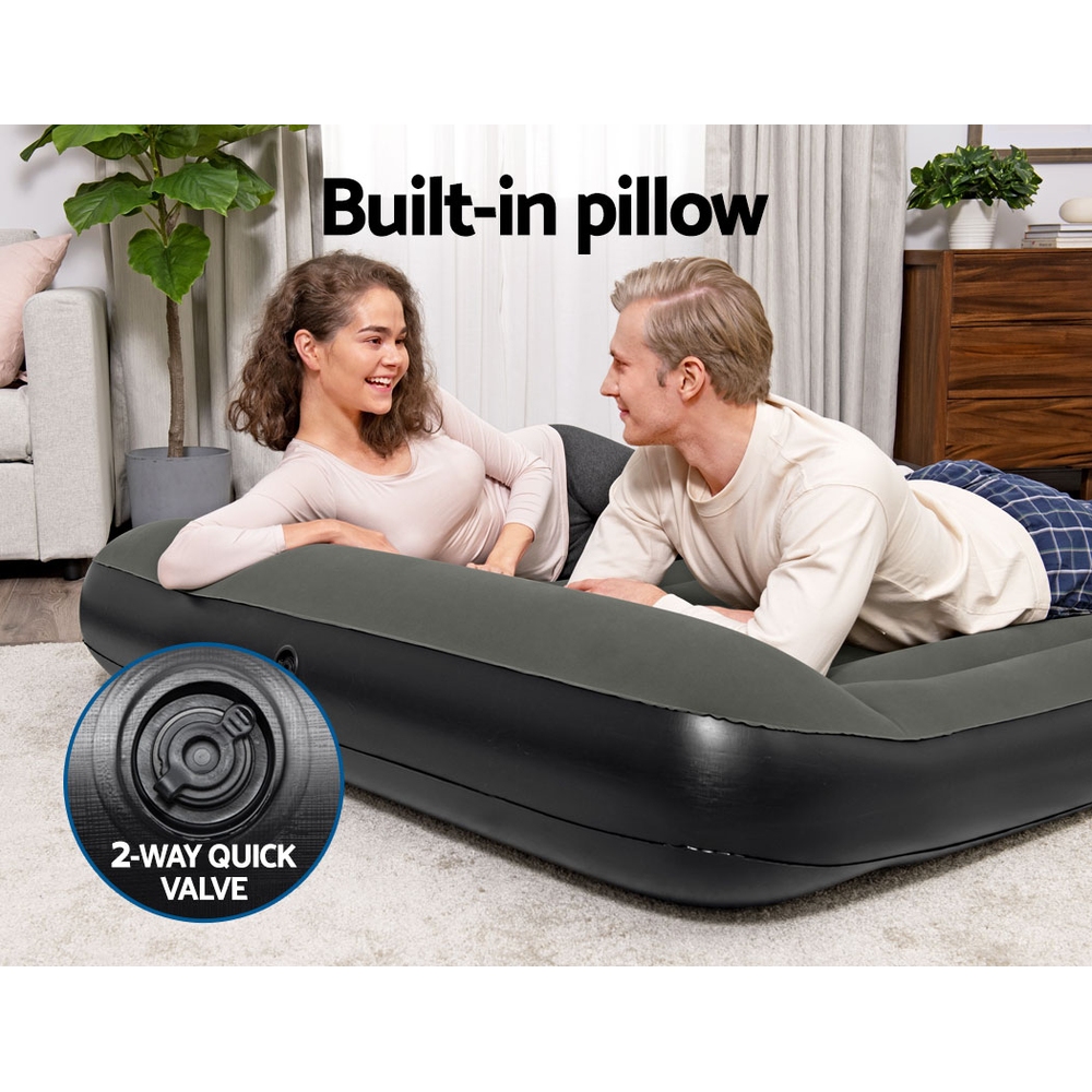 Bestway Air Mattress Queen Inflatable Bed 30cm Airbed Grey - Image 6