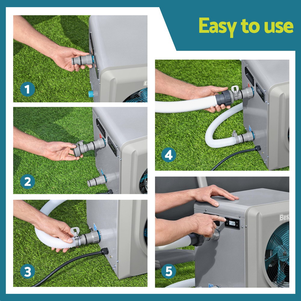 Bestway 4.4kW Pool Heater Water Temperature Heating Fit Pools up to 30,000L - Image 6