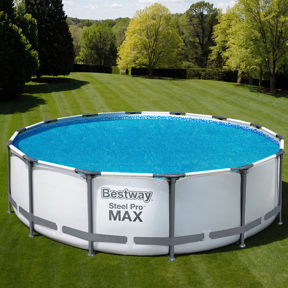Bestway Pool Cover Solar Fits 4.17m Round Above Ground Swimming Pool Blanket - Image 1