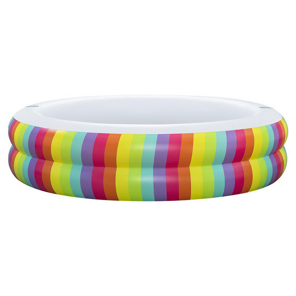 Bestway Kids Inflatable Round Pool Above Ground Cup Holder Rainbow 206x206x51cm - Image 3