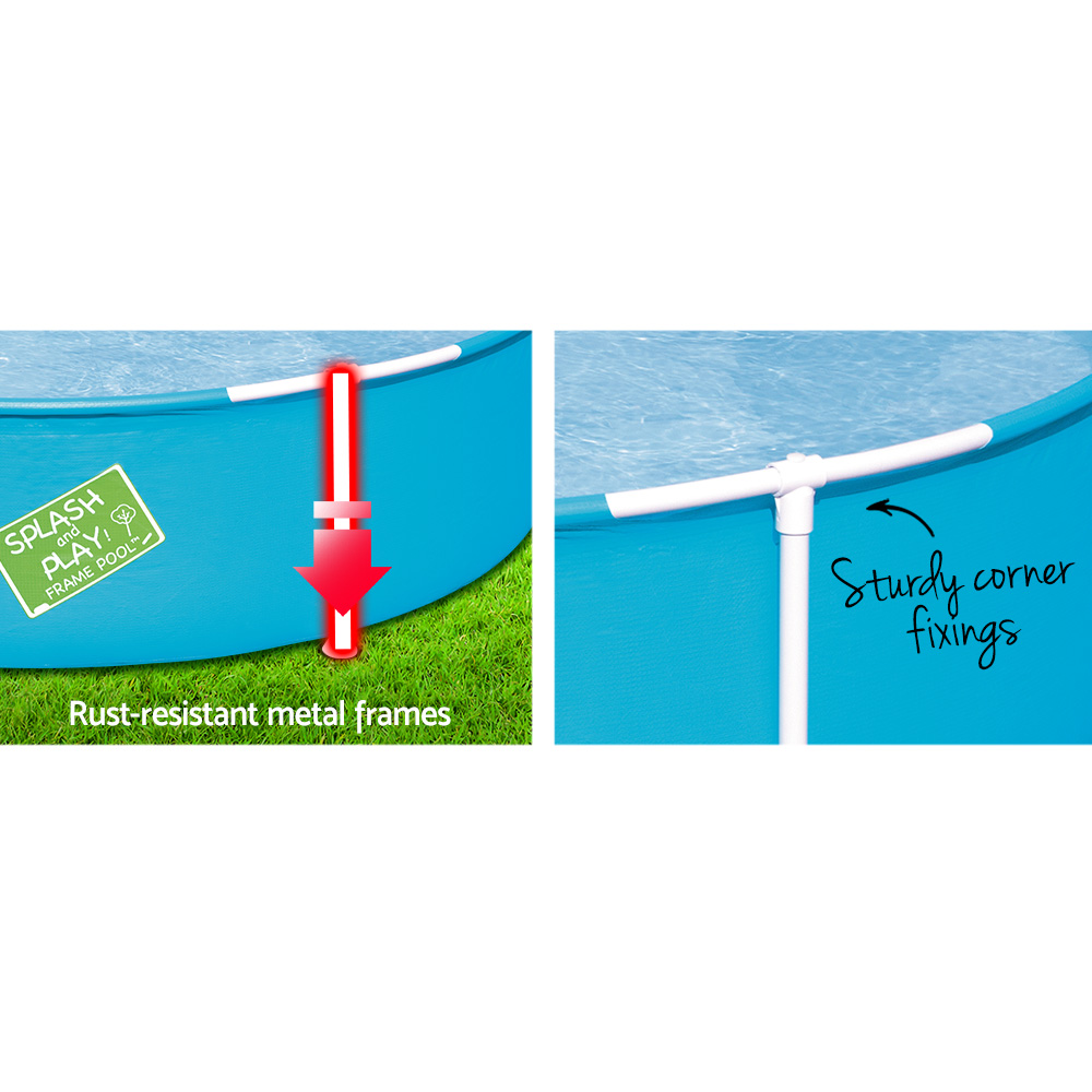 Bestway Kids Pool 152x38cm Round Steel Frame Swimming Pools Above Ground 580L - Image 3