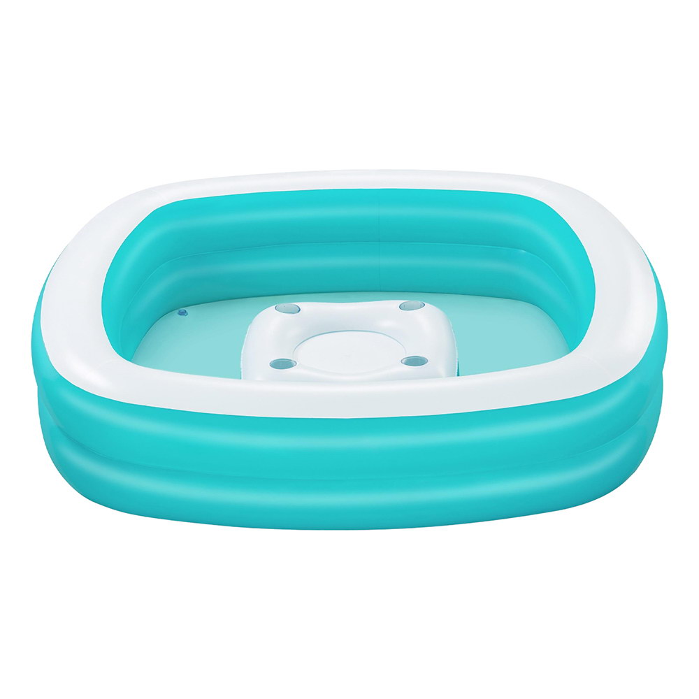 Bestway Kids Inflatable Family Pool with Center Console Cup Holder 218x218x48cm - Image 3