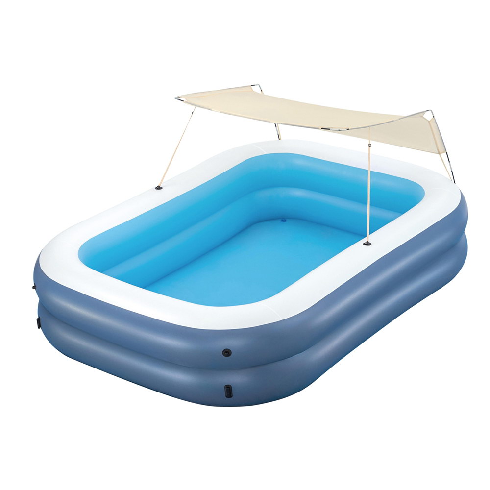 Bestway Kids Inflatable Pool Above Ground Splash Pool with Sunshade 254x178cm - Image 1