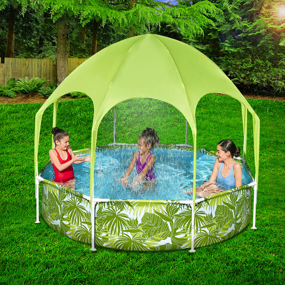 Bestway Kids Pool 244x51cm Steel Frame Swimming Play Pools Canopy 1688L - Image 8