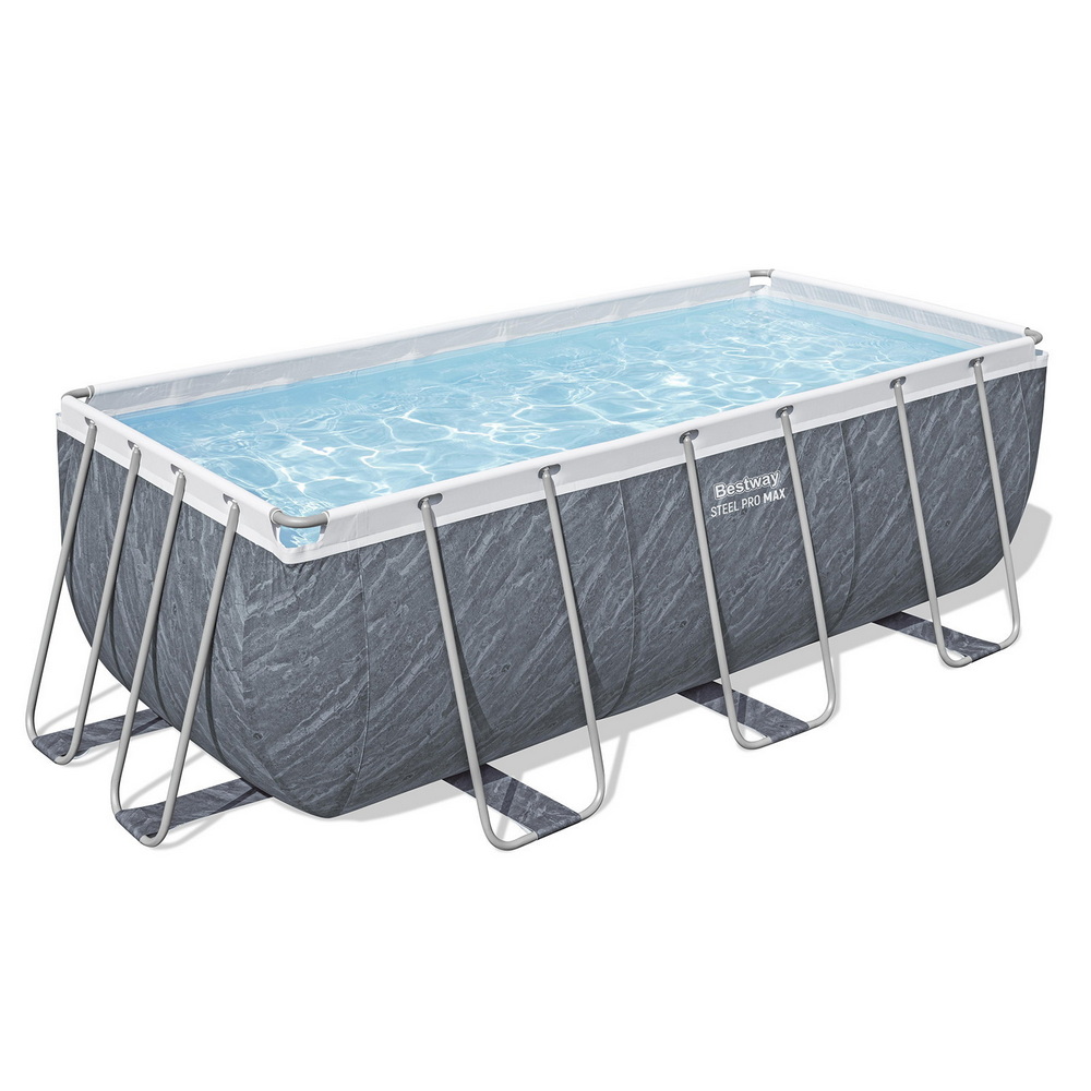 Bestway Swimming Pool 412x201x122cm Steel Frame Pool Set w/Pump Ladder - Image 1