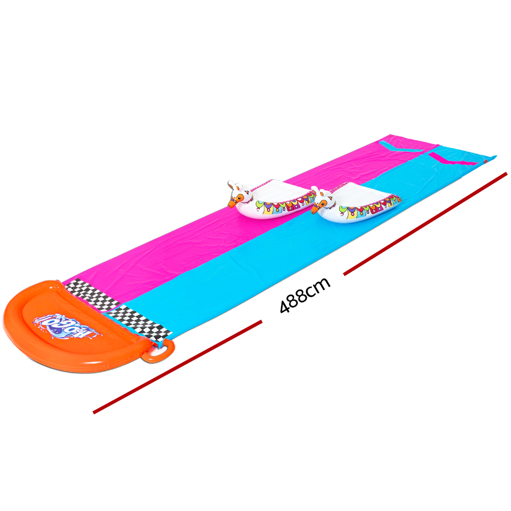Bestway Water Slide Slip Kids 488cm Dual Slides Splash Pad - Image 2