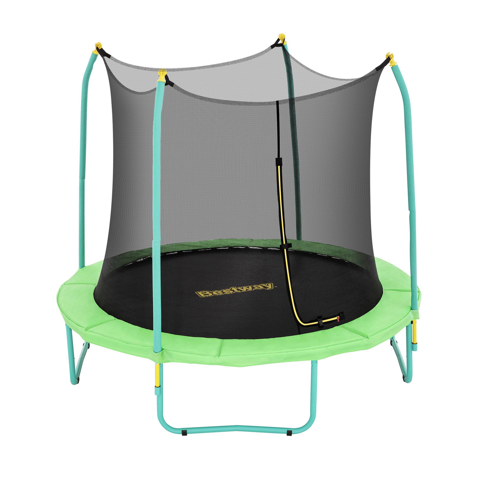Bestway 8ft Trampoline Kids Rebounder Safety Net Enclosure Outdoor Fitness 2.44m for Ages 6+ - Image 1