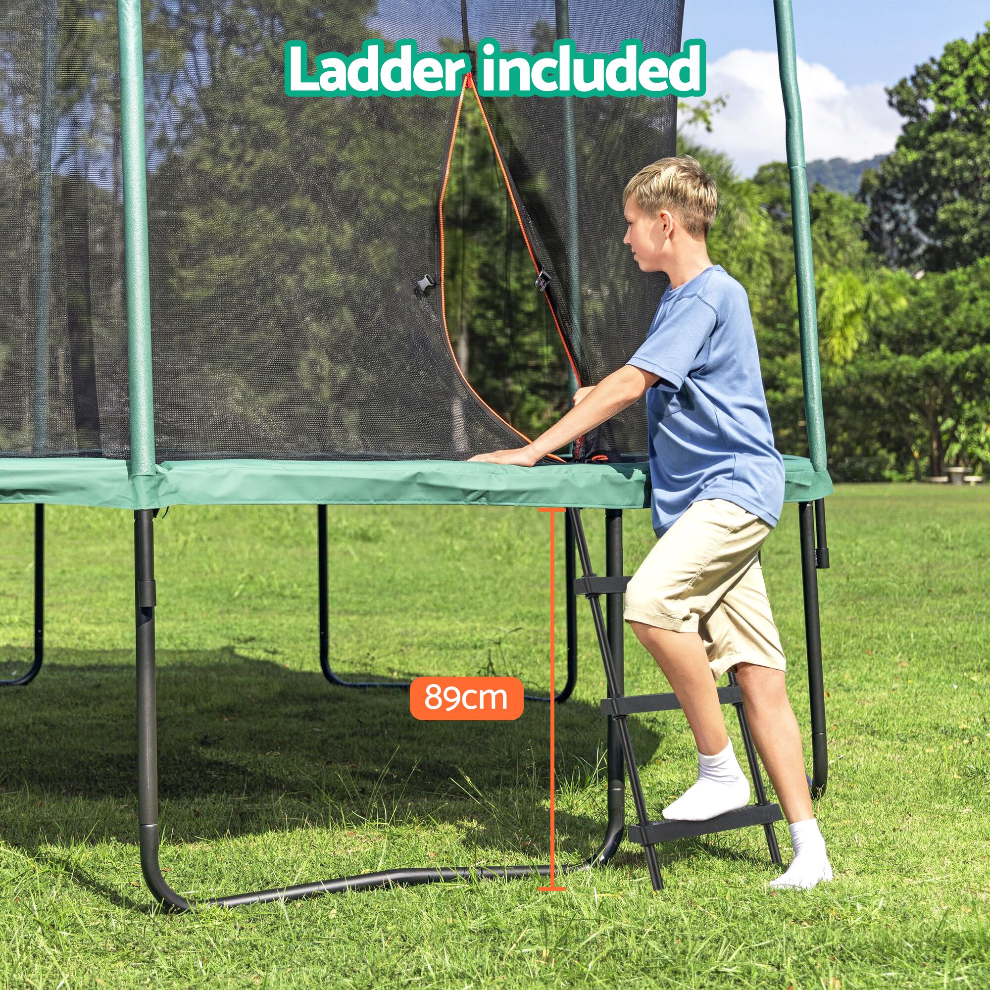 Bestway 14ft Trampoline Kids Rebounder Safety Net Enclosure Outdoor Fitness 4.27m for Ages 6+ - Image 7