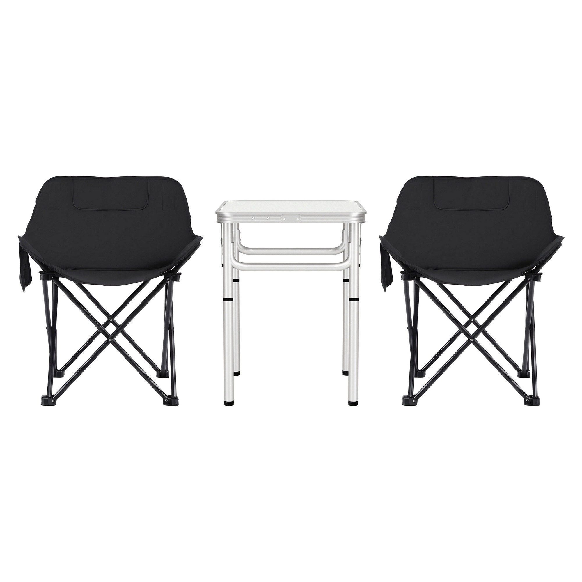 Weisshorn 3pc Camping Table Chair Set Outdoor Folding Aluminium Portable Picnic - Image 3
