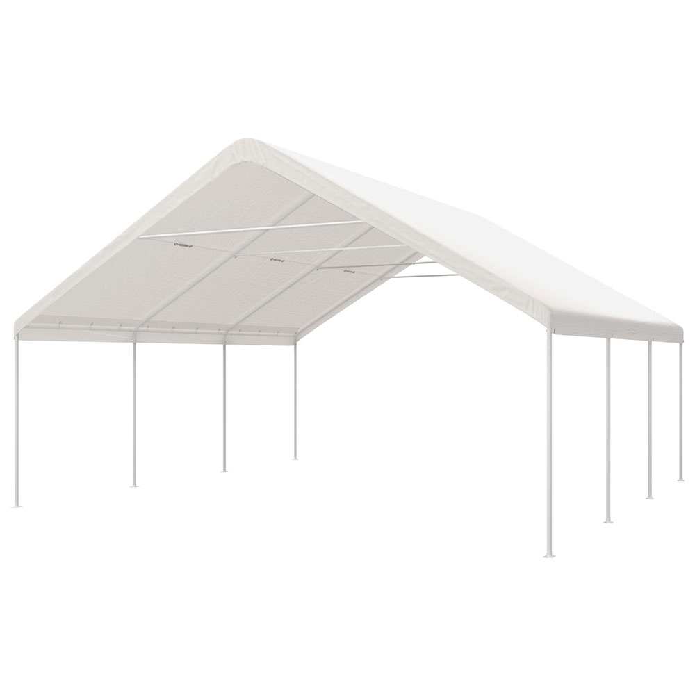 Instahut Carports 6x6m Carport Kits Steel Shelter Gazebo Canopy Garage Portable Garden Shed - Image 1