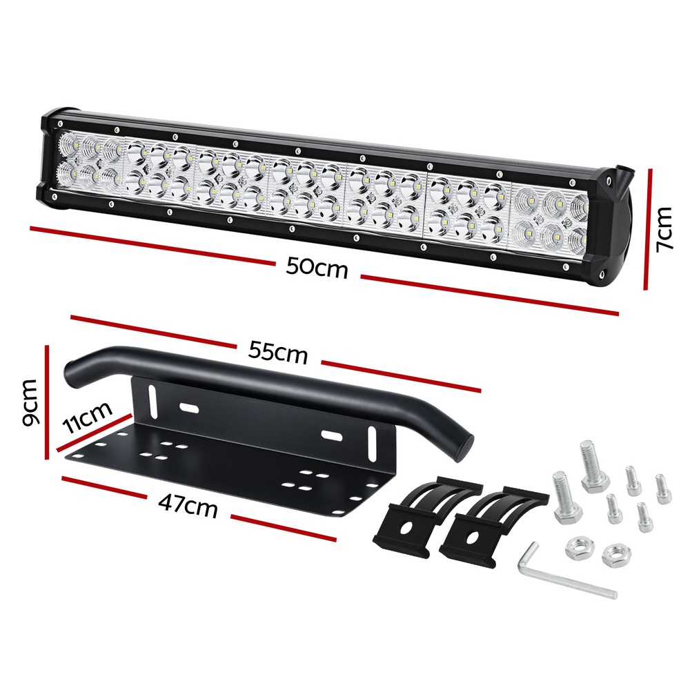 Giantz LED Driving Light 20 Inch Flood Spot Light Bar Driving Lamp Offroad Truck - Image 2