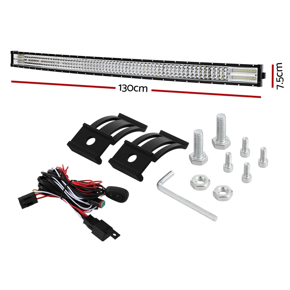 Giantz LED Driving Light 50 Inch Flood Spot Light Bar Driving Lamp Offroad Truck - Image 2
