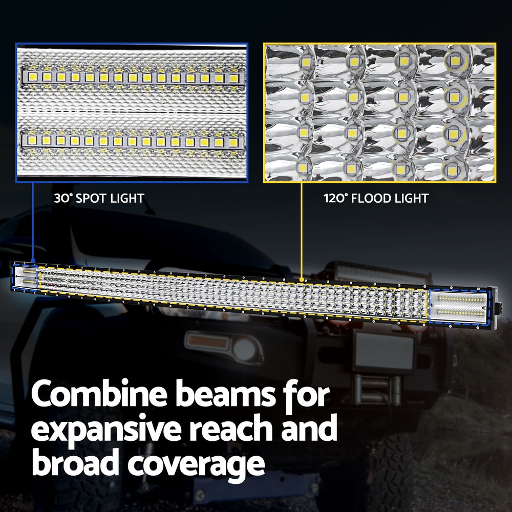 Giantz LED Driving Light 50 Inch Flood Spot Light Bar Driving Lamp Offroad Truck - Image 4
