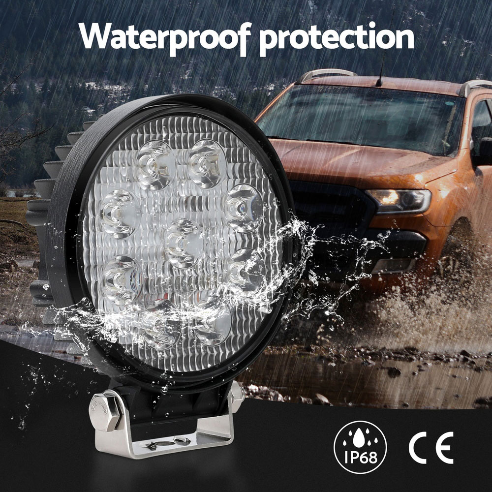 Giantz Pair LED Driving Lights 4.5 Inch Flood Spot Lights Car Truck SUV 12V 24V - Image 5