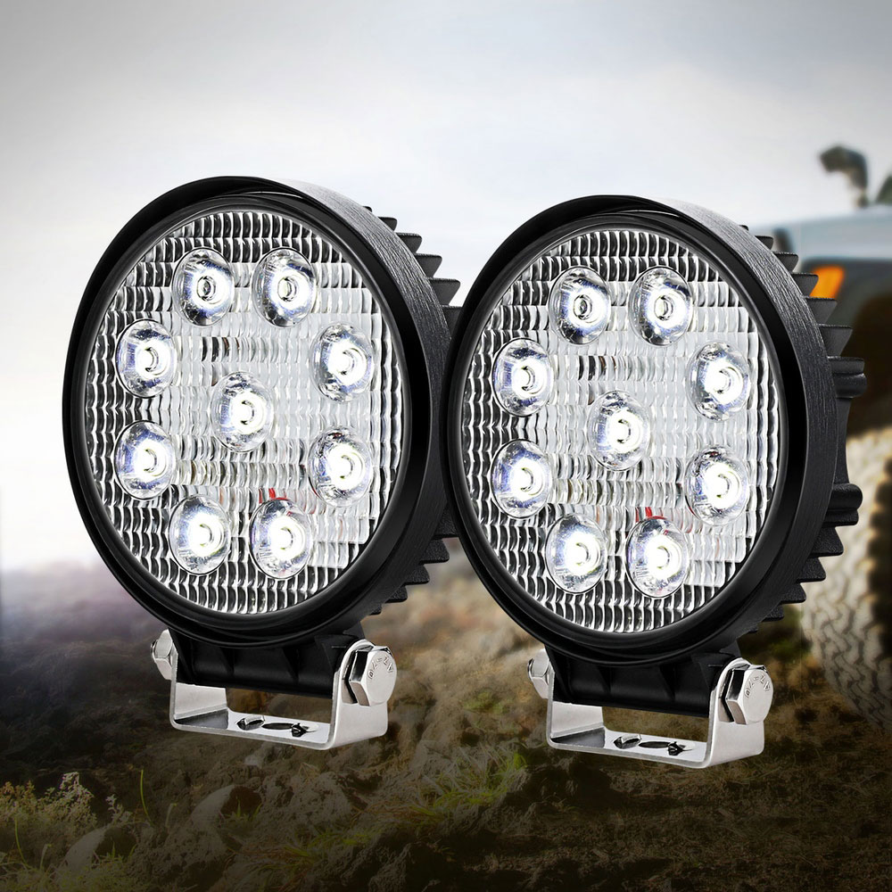 Giantz Pair LED Driving Lights 4.5 Inch Flood Spot Lights Car Truck SUV 12V 24V - Image 7
