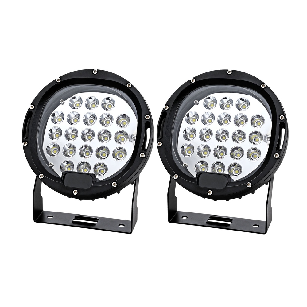 Giantz Pair LED Driving Lights 7 Inch Flood Spot Lights Car Truck SUV 12V 24V - Image 1