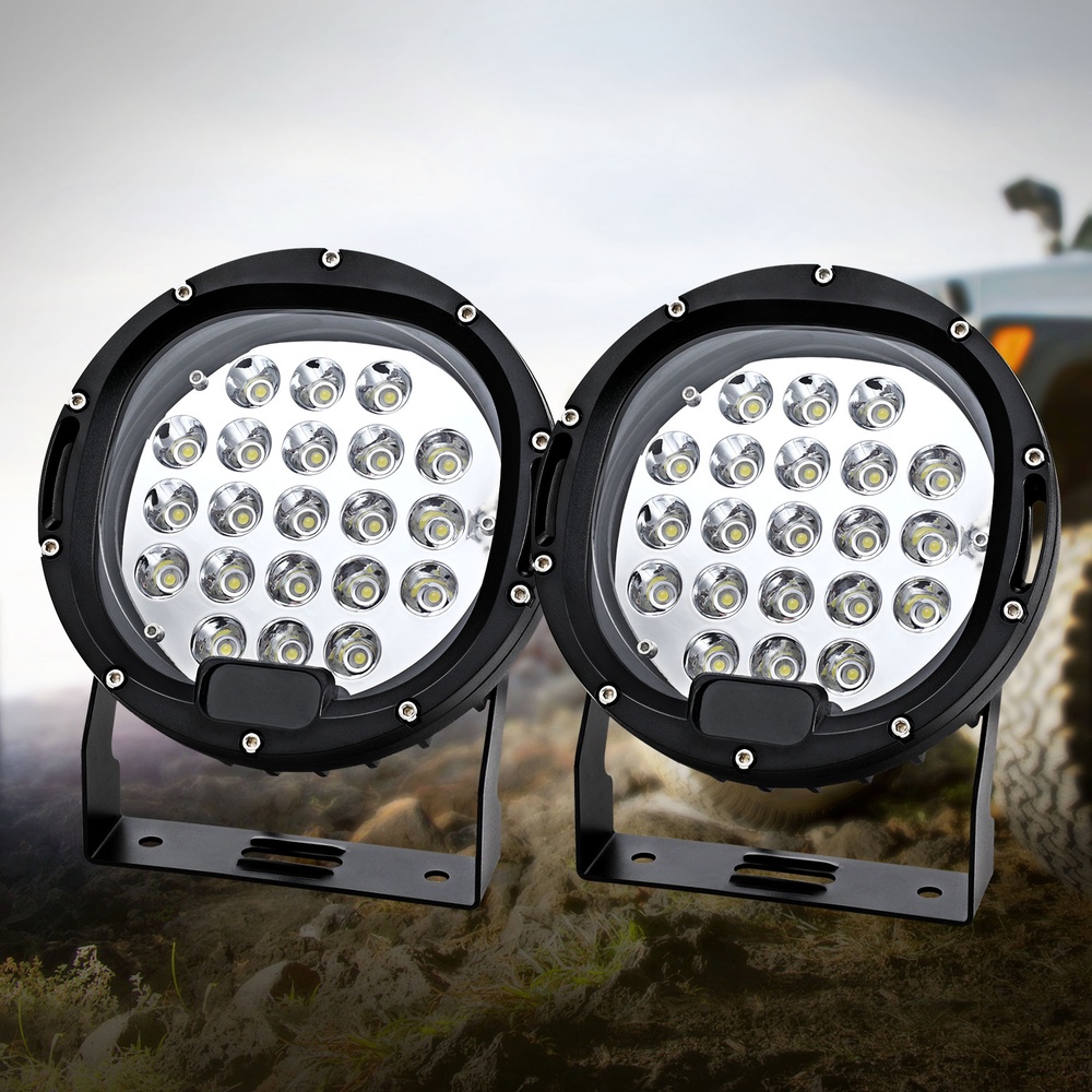 Giantz Pair LED Driving Lights 7 Inch Flood Spot Lights Car Truck SUV 12V 24V - Image 7