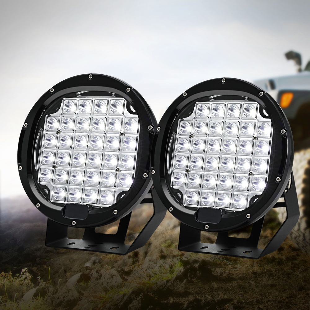 Giantz Pair LED Driving Lights 9 Inch Flood Spot Lights Car Truck SUV 12V 24V - Image 7