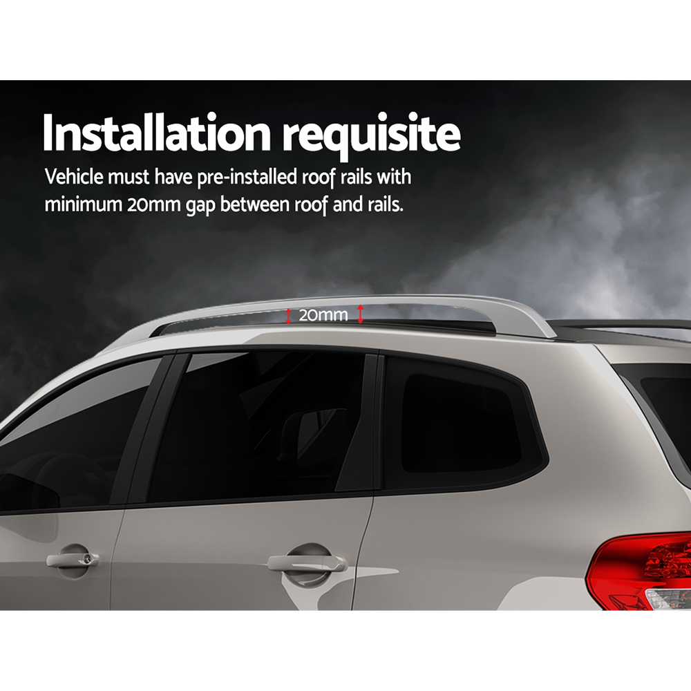 Universal Car Roof Racks Pod Aluminium Cross Bars Upgraded Holder 126cm Black - Image 4