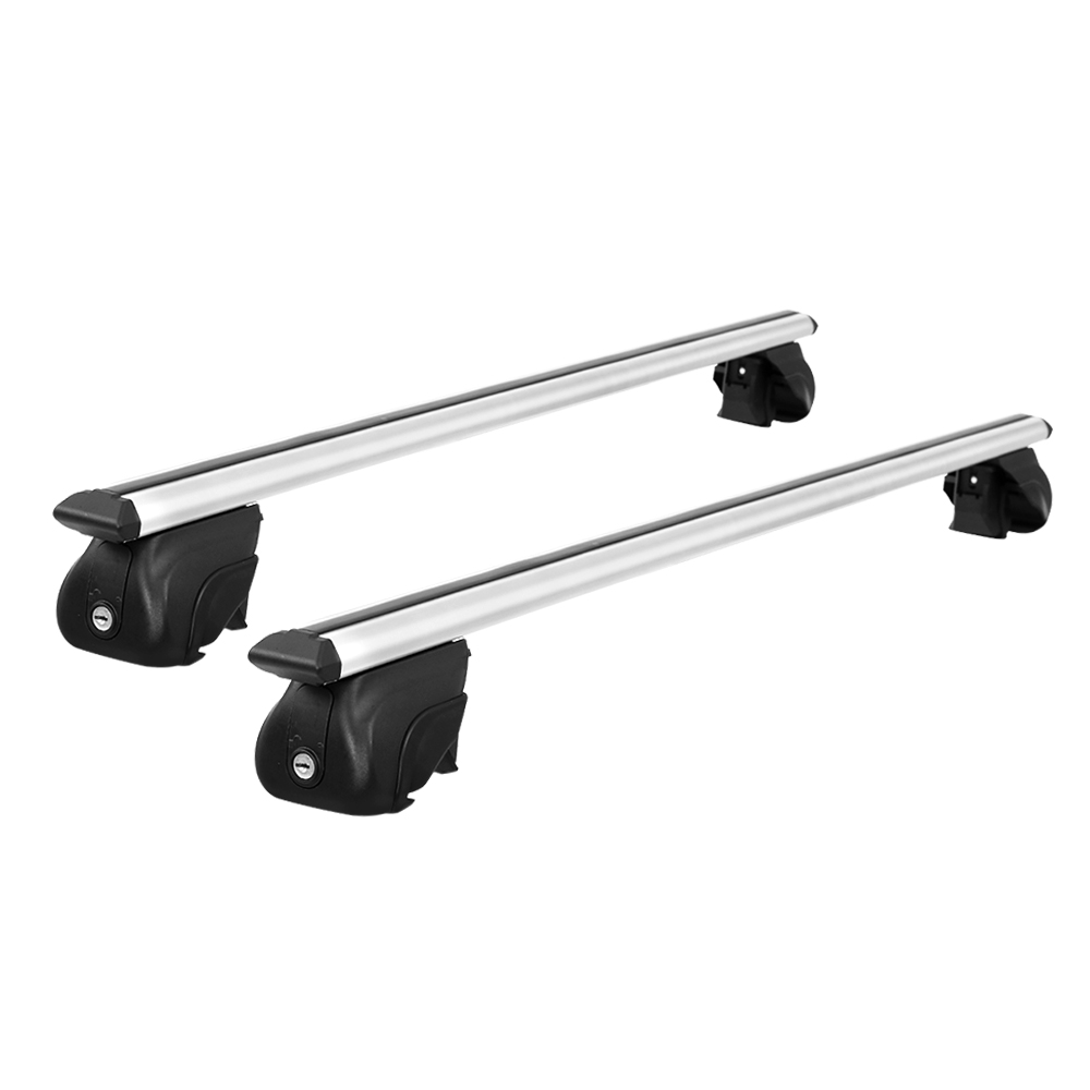 Universal Car Roof Racks Pod Aluminium Cross Bars Upgraded Holder 126cm Silver - Image 1