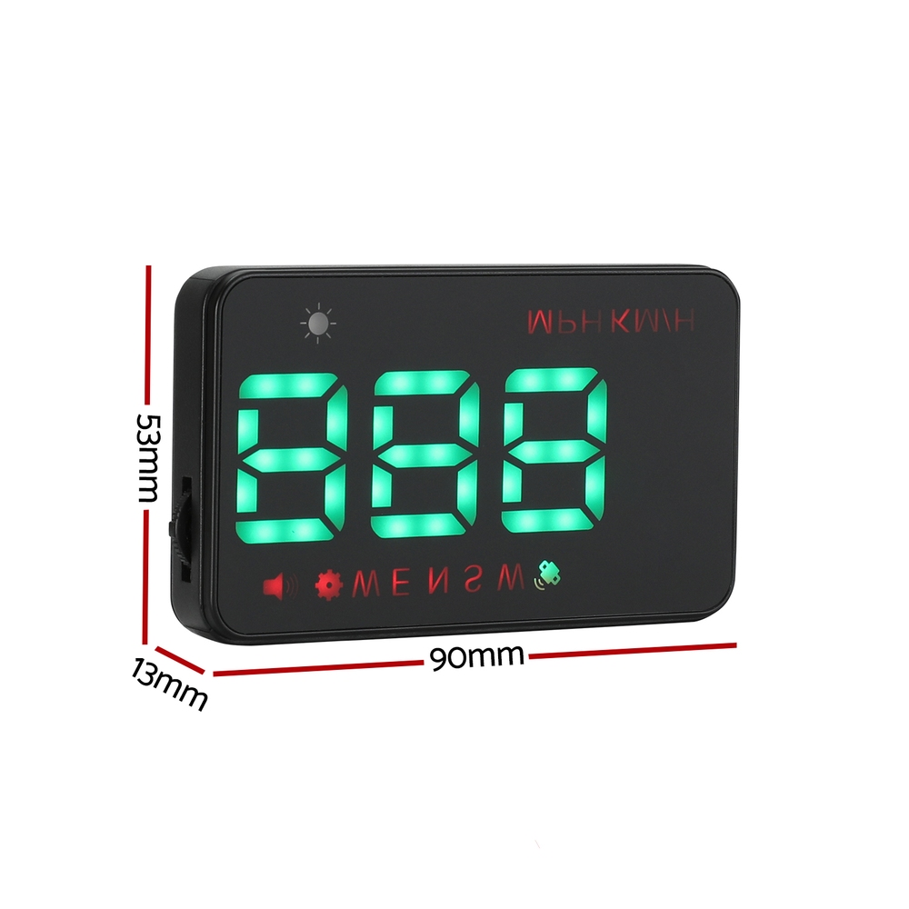 Giantz Universal Car Digital GPS Speedometer HUD Display Overspeed Warning Alarm 2 Modes - Image 2