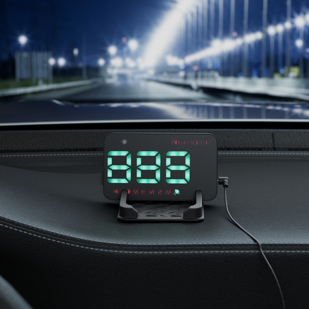 Giantz Universal Car Digital GPS Speedometer HUD Display Overspeed Warning Alarm 2 Modes - Image 5