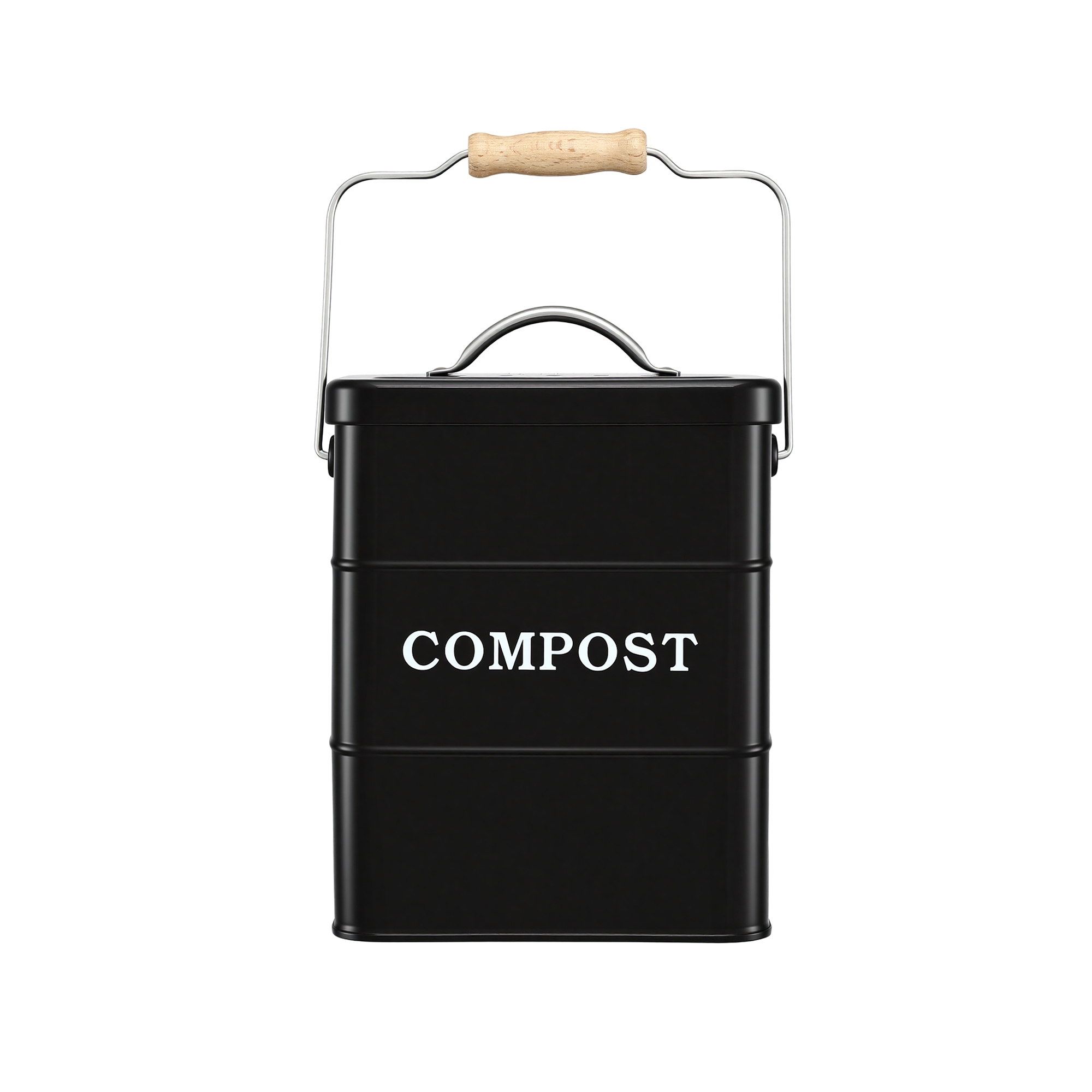 Gardeon 5L Compost Bin Kitchen Countertop Food Waste Caddy Black - Image 3