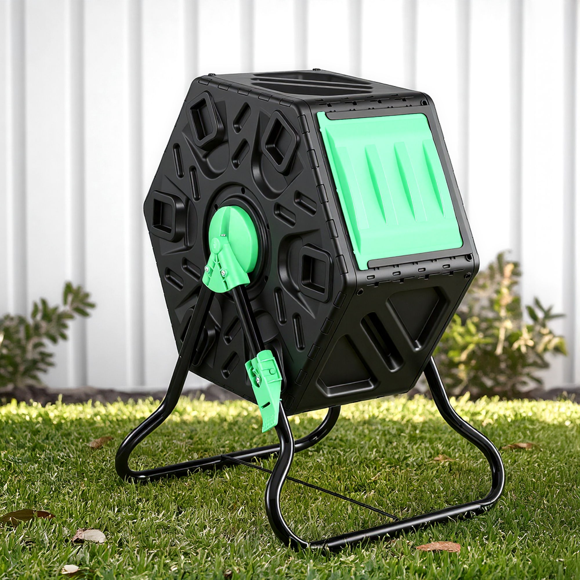 Gardeon Compost Bin 65L Composter Tumbler Rotating Outdoor With Sliding Door - Image 1