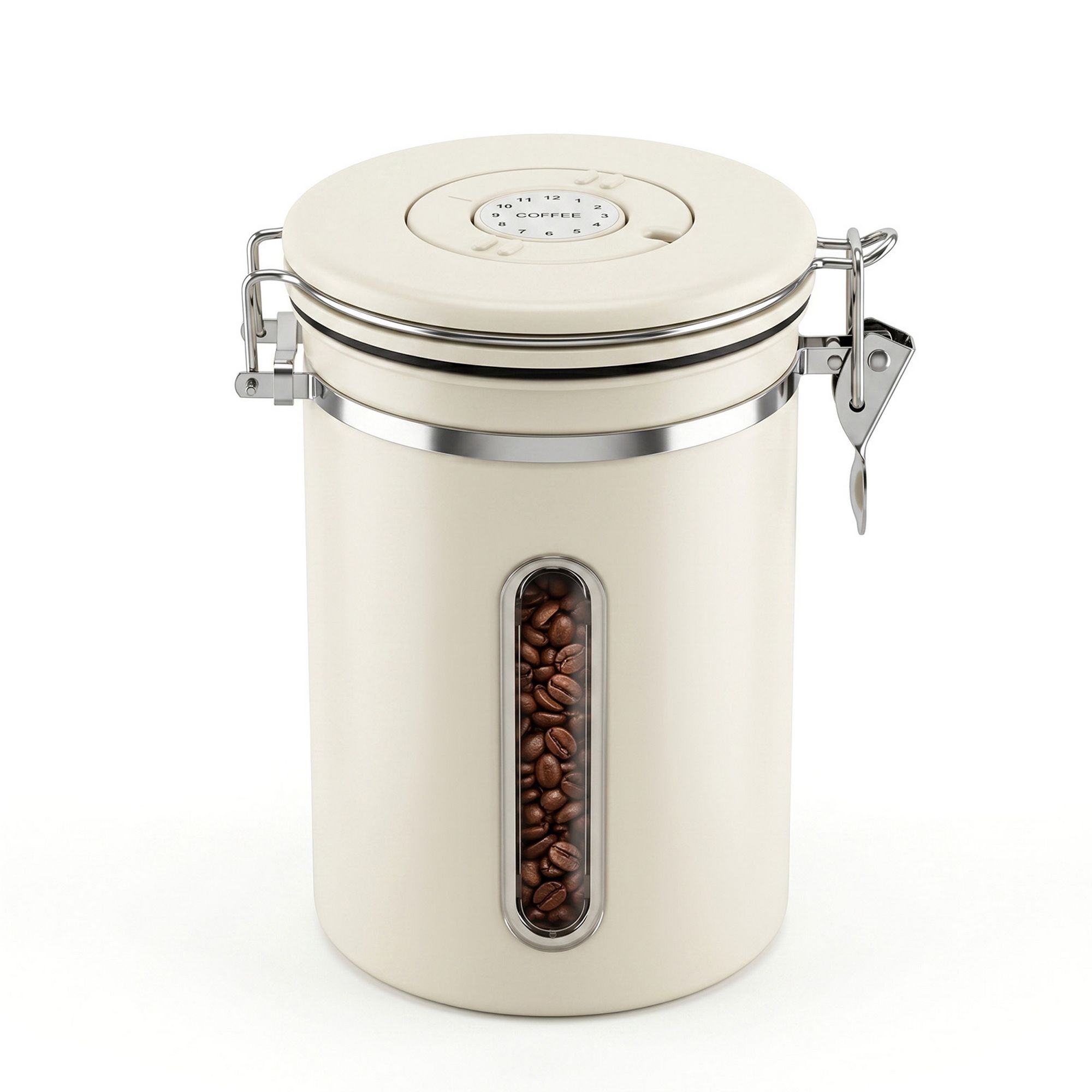 5-Star Chef 1.8L Stainless Steel Coffee Bean Storage Container Coffee Canister - Image 3