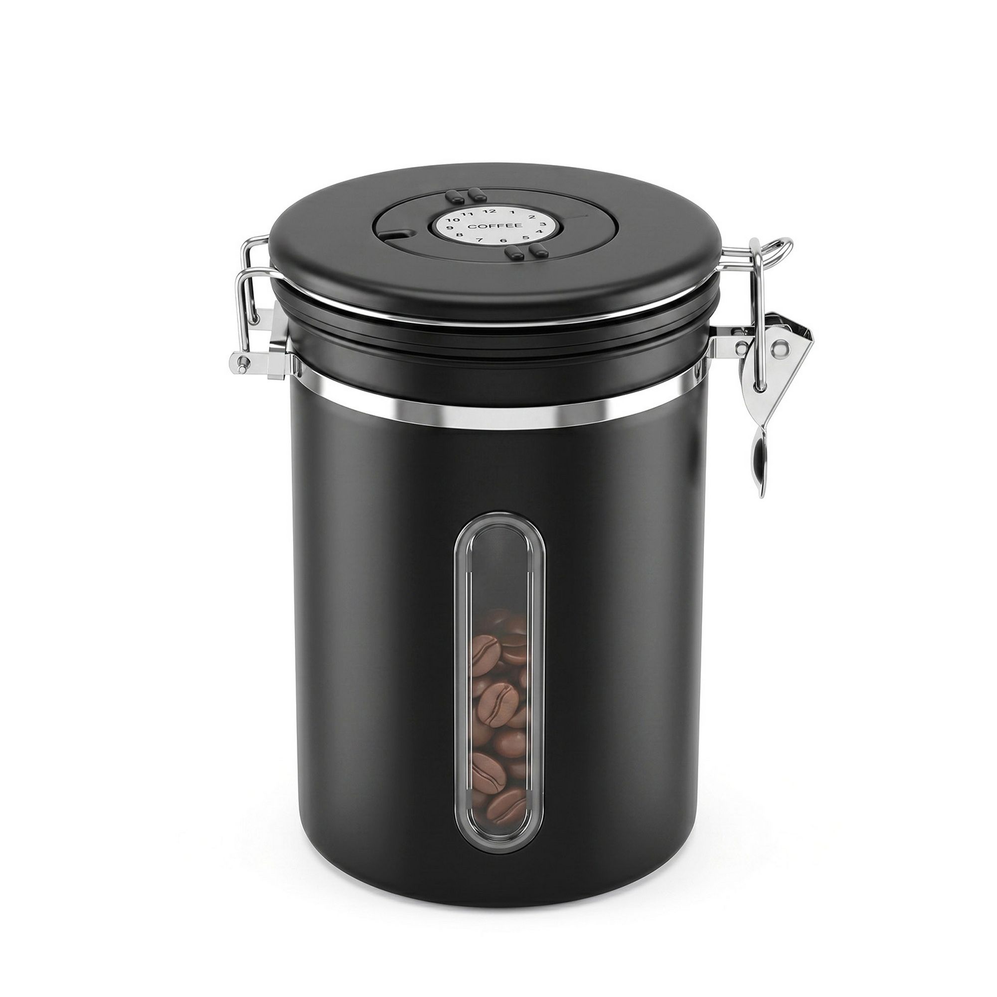 5-Star Chef 1.8L Stainless Steel Coffee Bean Storage Container Coffee Canister - Image 3