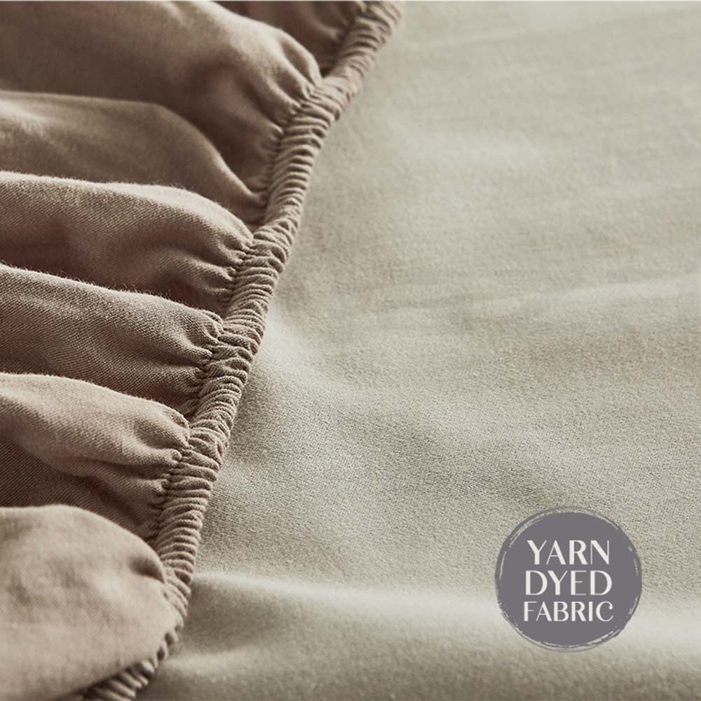 Cosy Club Cotton Bed Sheets Set Pink Brown Cover Single - Image 6