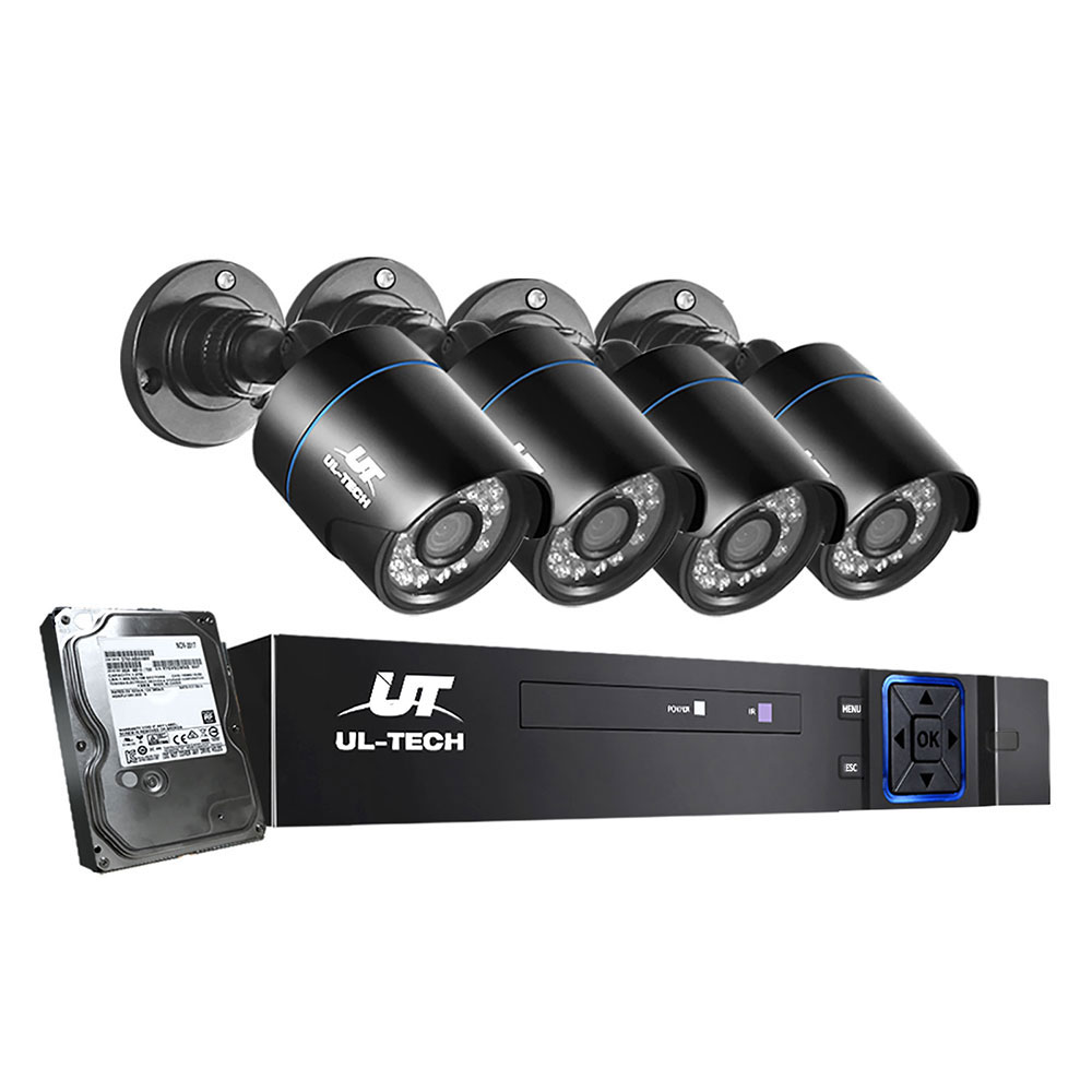 UL-tech CCTV Security System 8CH DVR 4 Cameras 1TB Hard Drive - Image 1