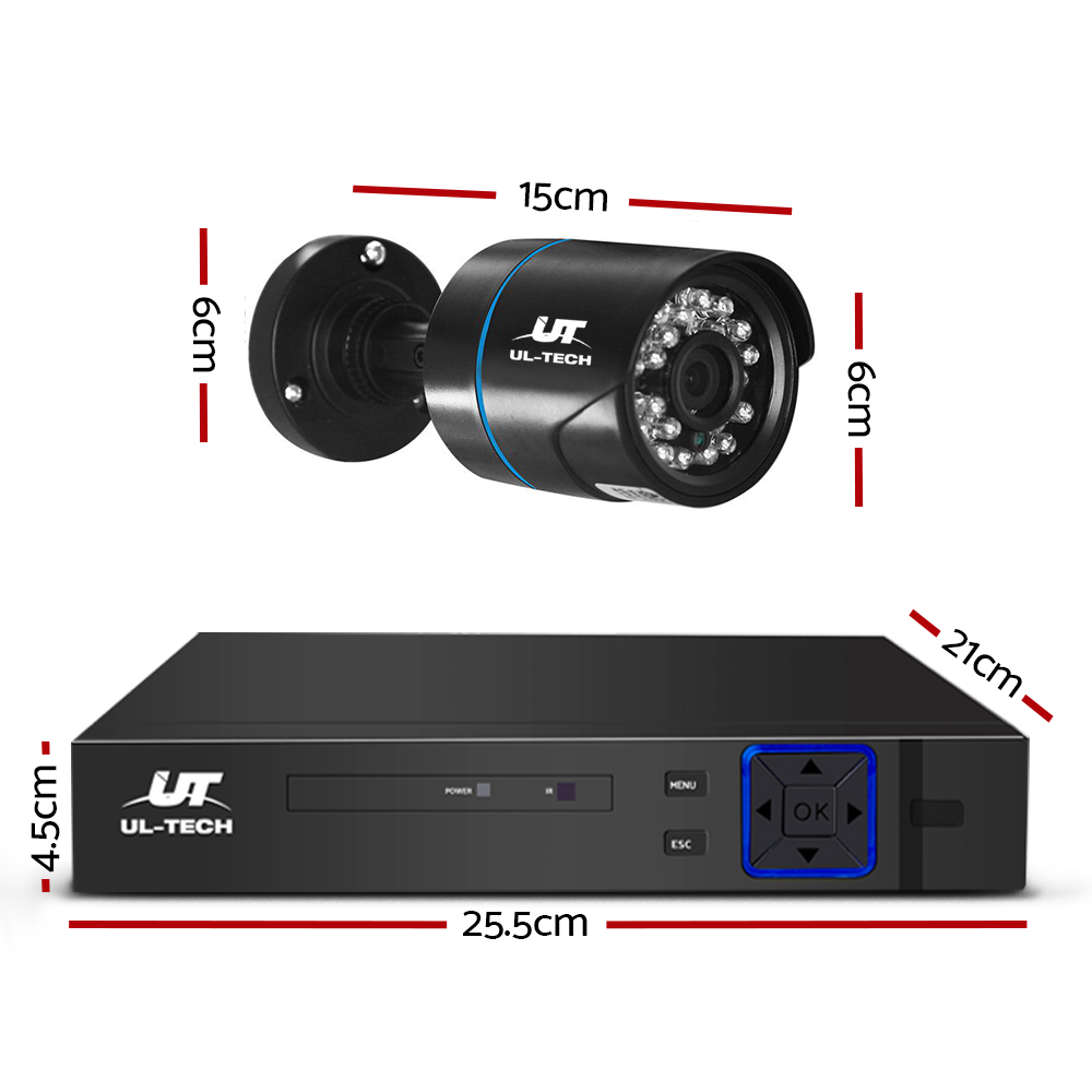 UL-tech CCTV Security System 8CH DVR 4 Cameras 1080p - Image 2