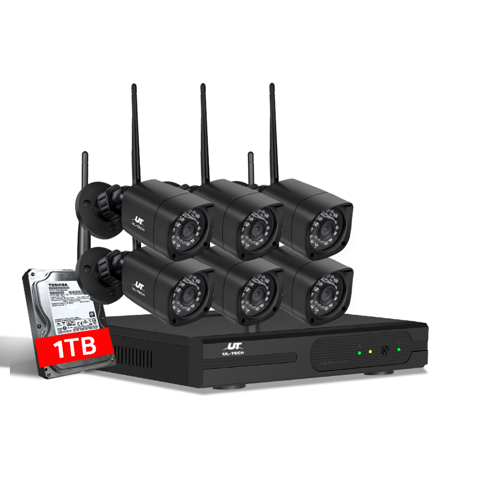 UL-tech CCTV Wireless Security Camera System 8CH Home Outdoor WIFI 6 Square Cameras Kit 1TB - Image 1