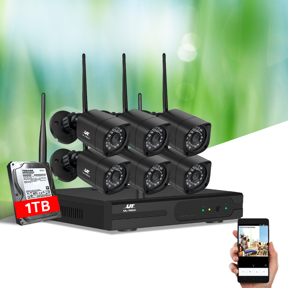 UL-tech CCTV Wireless Security Camera System 8CH Home Outdoor WIFI 6 Square Cameras Kit 1TB - Image 7
