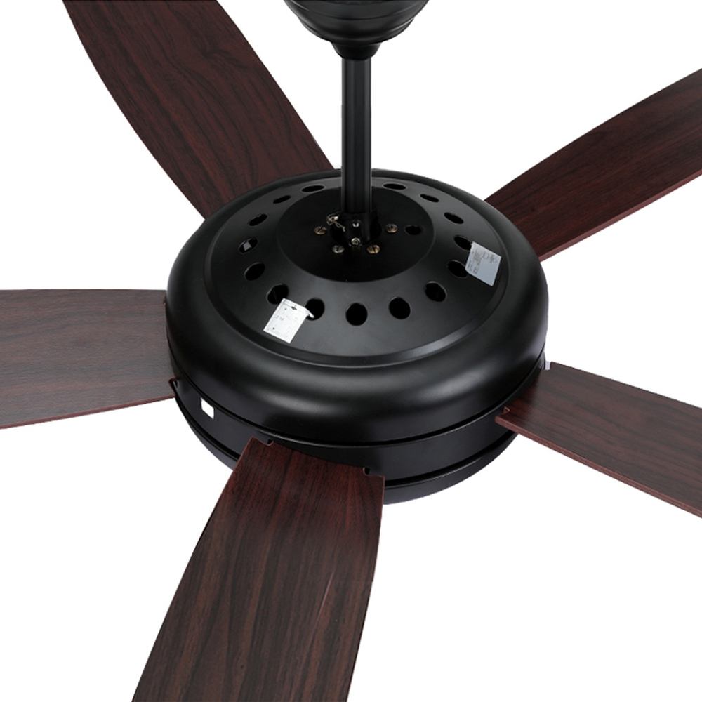 Devanti 52'' Ceiling Fan AC Motor 5 Blades w/Light - Dark Wood - Image 3