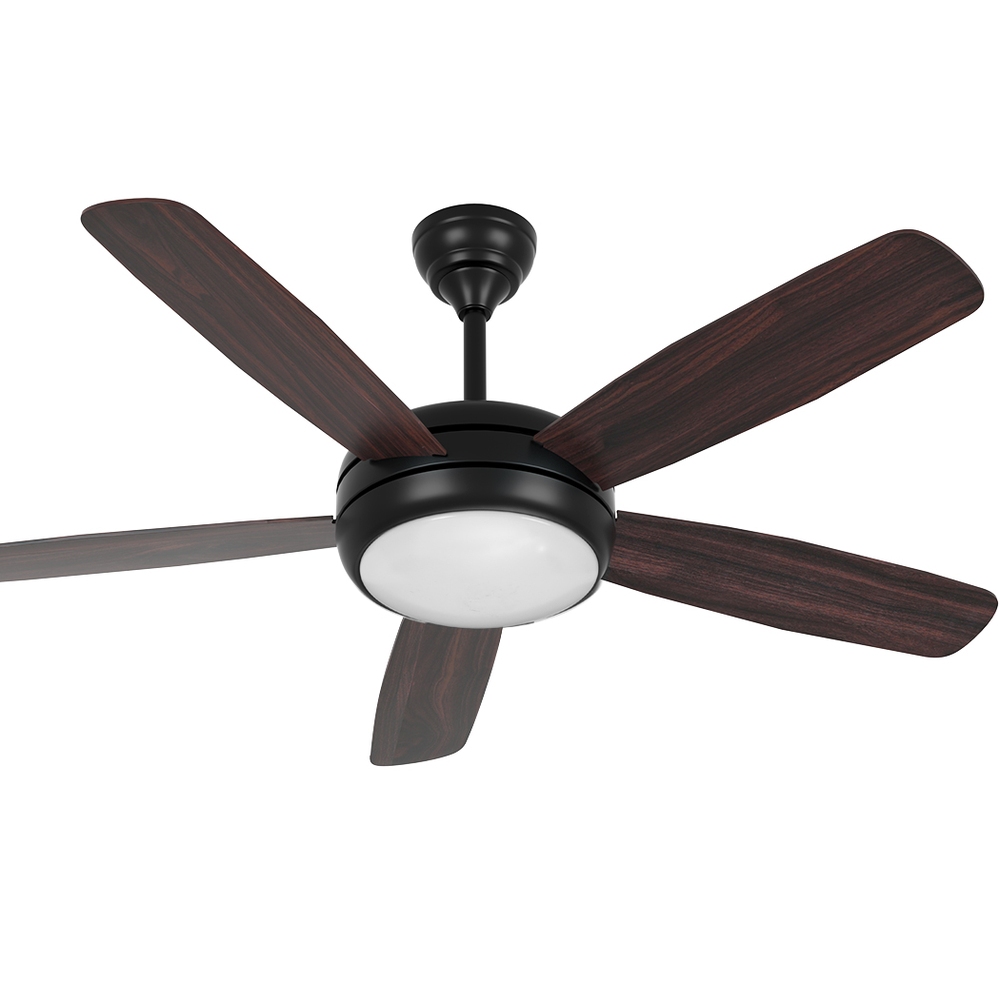 Devanti 52'' Ceiling Fan AC Motor 5 Blades w/Light - Dark Wood - Image 7