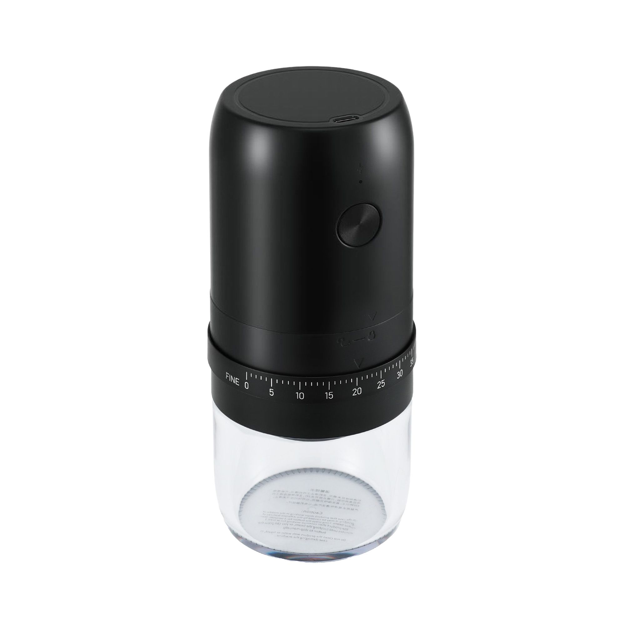 Devanti Electric Coffee Grinder USB-C Rechargeable Portable Coffee Bean Grinder with 40 Precise Grind Settings | Automatic Spice Nut Pepper Grinder Mill with Cleaning Brush & Ground Coffee Container for Home Office Camping Travel, Black - Image 3