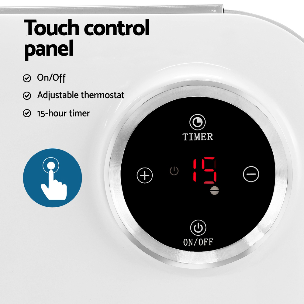Devanti Electric Convection Heater Panel White 2000W - Image 5
