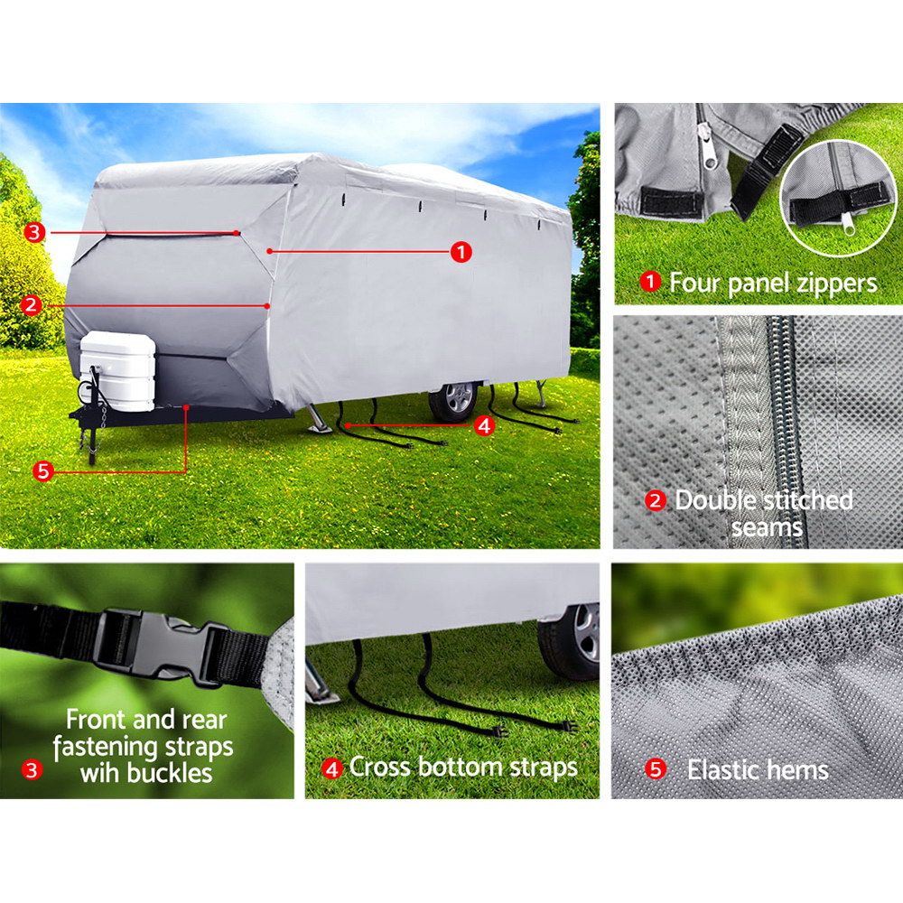 Weisshorn 20-22ft Caravan Cover Campervan 4 Layer UV Water Resistant - Image 5