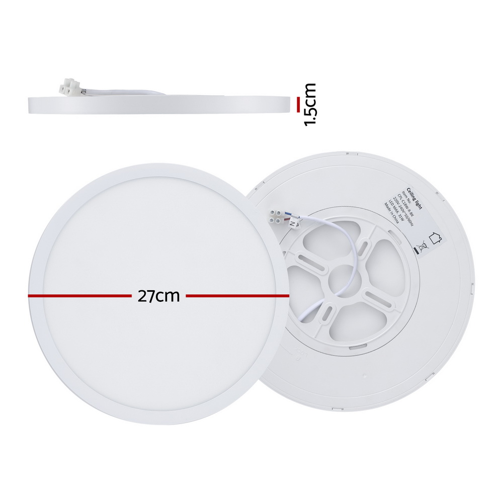 Leier Ceiling Light LED Round 31W Ultra-THIN 5CM Oyster Lamp Modern Cool/Warm - Image 2