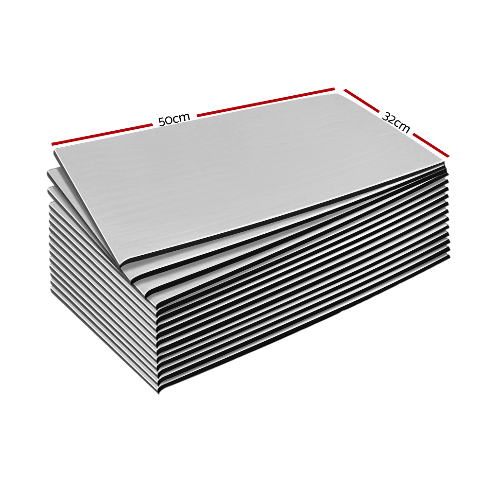 Weisshorn 36PCS 32CM X 50CM Car Sound Deadener Butyl Noise Insulation Heat Proof Self-adhesive - Image 2
