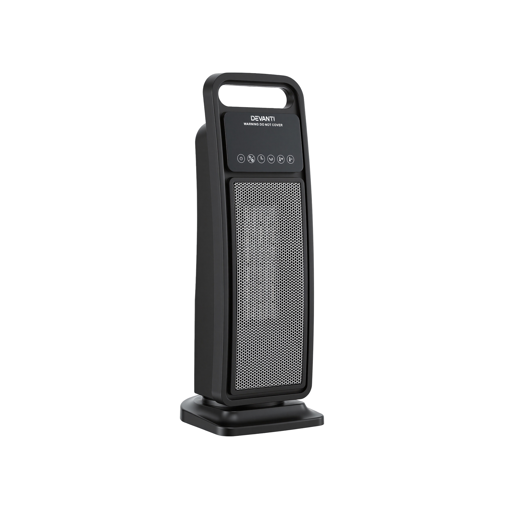 Devanti 2000W Ceramic Tower Heater Space Heaters Indoor Oscillating Black - Image 3
