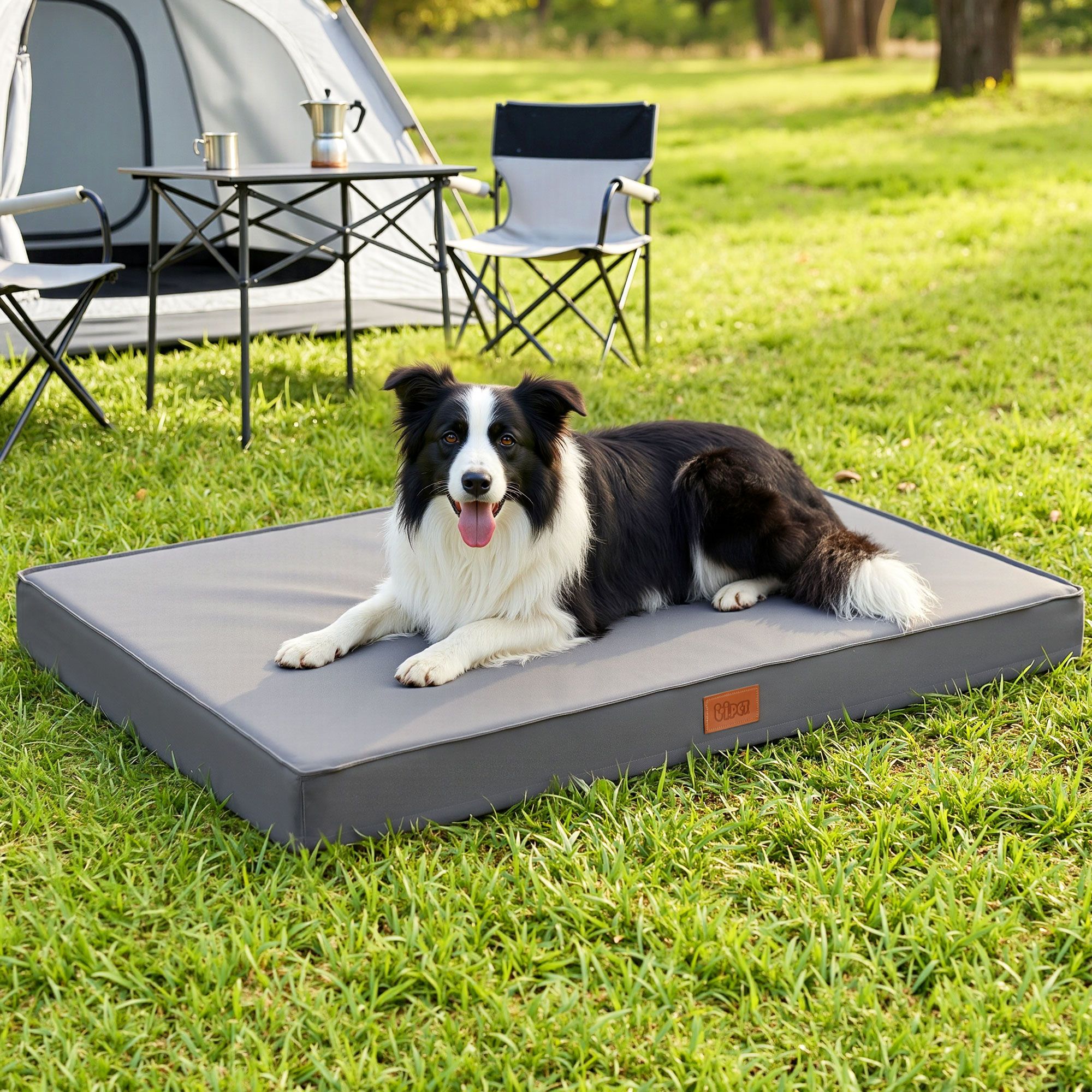 i.Pet Dog Bed XL Water-resistant Egg Crate Foam Orthopedic Pet Mat Grey - Image 1