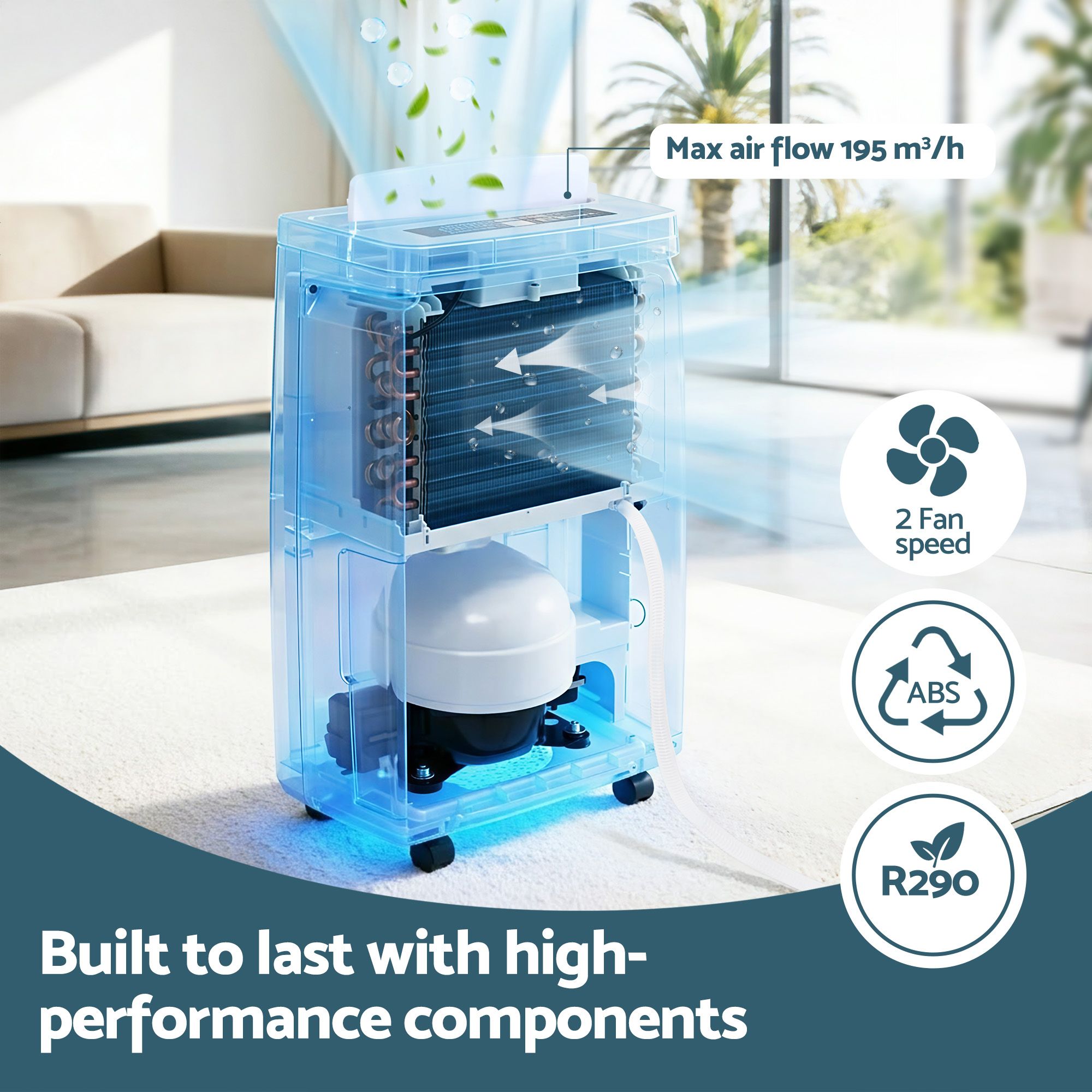 Devanti 16L Dehumidifier Portable Air Dryer Moisture Absorber 5.5L Water Tank Home - Image 6