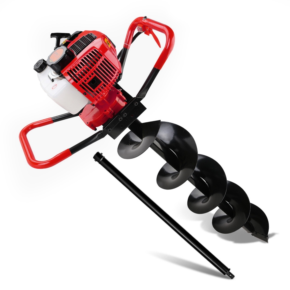 Giantz Post Hole Digger 200mm Petrol Drill Extension Bits Auger - Image 1