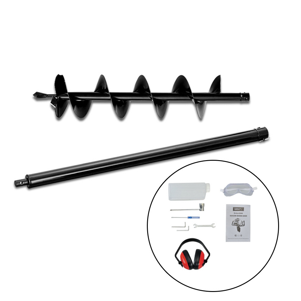 Giantz Post Hole Digger 200mm Petrol Drill Extension Bits Auger - Image 7
