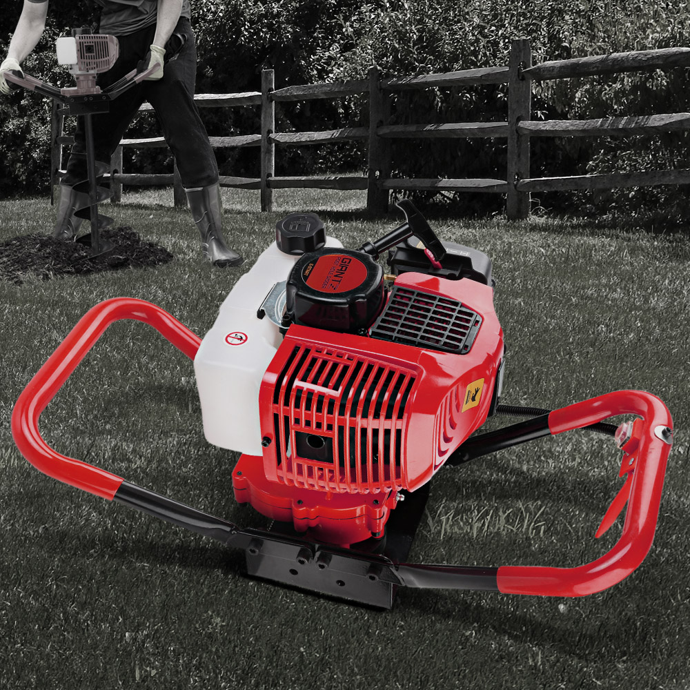 Giantz 66CC Post Hole Digger Motor Only Petrol Engine Red - Image 1