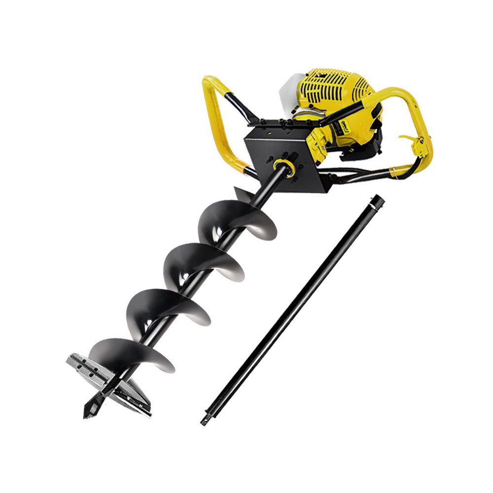 Giantz 80CC Post Hole Digger 200mm Petrol Drill Auger Extension Bits - Image 7